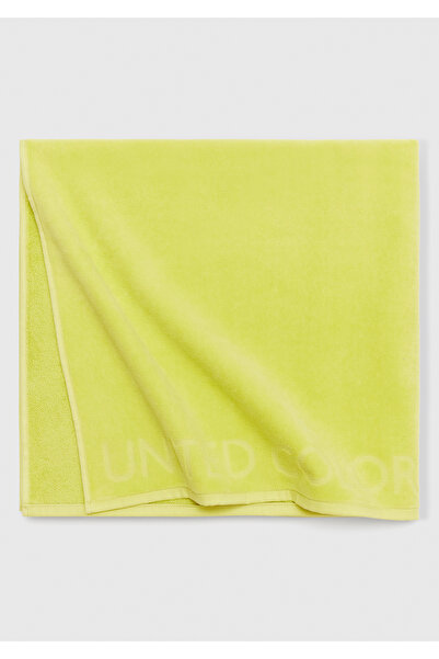 United Colors of Benetton Πετσέτα παραλίας Unisex ανοιχτό πράσινο 100% βαμβάκι με λογότυπο
