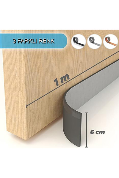 UYDEE 1 Adet Gri Kapı Altı Rüzgar Soğuk Önleyici Eva Toz Tutucu Koku Önleyici