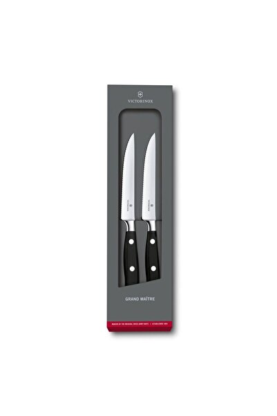 Victorinox 7.7242.2W 12cm Siyah 2li Dövme Çelik Biftek Bıçağı, Hediye Kutulu