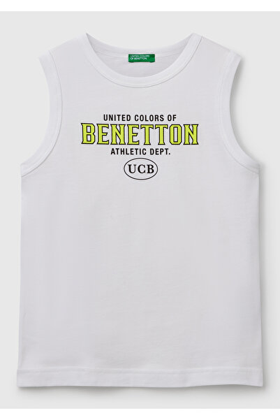 United Colors of Benetton Αγόρι με λευκό λογότυπο Benetton με στάμπα