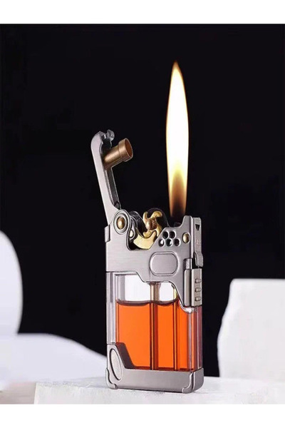 HK GİFT SHOP Yaratıcı Metal çaydanlık şekli çakmak Mini rüzgar geçirmez şişme kişilik çakmak