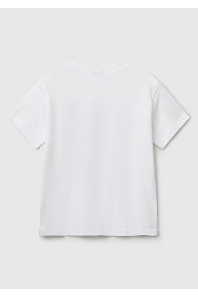 United Colors of Benetton Μπλουζάκι με στάμπα με λευκό σλόγαν για αγόρι