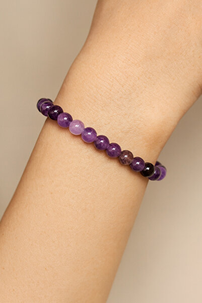 LOVELOTUS سوار من حجر الجمشت الطبيعي المكسور بتصميم أنيق