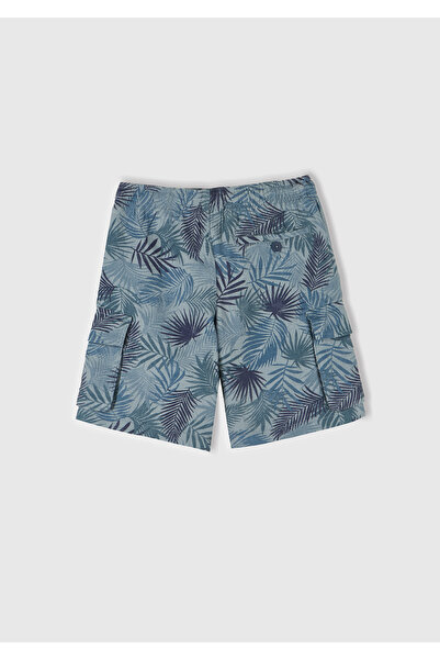 United Colors of Benetton Boy's Airman Blue Ολόσωμο σορτς βερμούδας με κάλυμμα με κορδόνι με λεπτομέρεια τσέπης