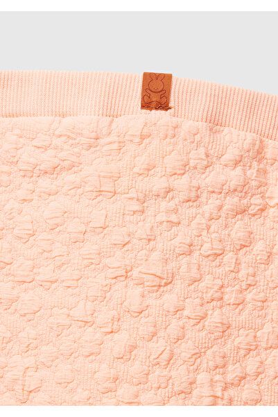 United Colors of Benetton Bebek Yavruağzı Jakarlı Logo Detaylı Dekoratif İpli Ribanalı Eşofman Altı