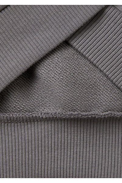 United Colors of Benetton Boy's Anthracite Rolling Stones Printed Label Logo Crew Neck Sweatshirt