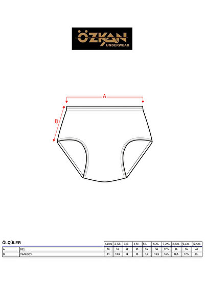 ÖZKAN underwear Özkan 0305 Chiloți bato cu talie înaltă din bumbac elastic cu ribă pentru femei