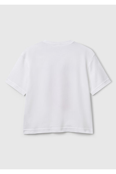 United Colors of Benetton Μπλουζάκι με λογότυπο με στάμπα για αγόρια με λευκά Rolling Stones