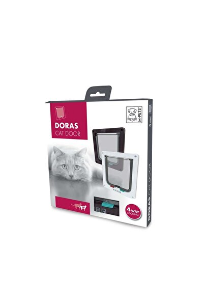 M-PETS نفق باب للقطط بأربعة اتجاهات، بني