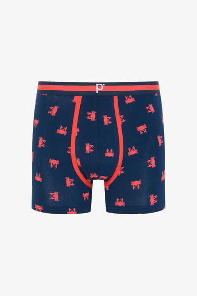 Penti Men's Pointed Red 2-Piece Multicolored Boxer Briefs