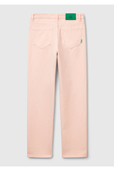 United Colors of Benetton Γυναικείο ροζ 100% βαμβακερό παντελόνι τζιν με κανονική μέση κανονική εφαρμογή
