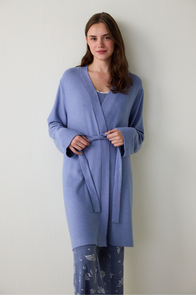 Penti Indigo Hailee Soft Long Sleeve Dressing Gown