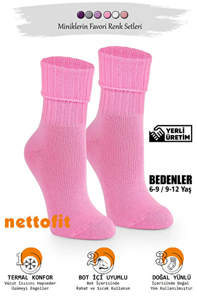 nettofit 6 пар зимових термошкарпеток з вовни для дівчаток, шкарпетки для сну та дому