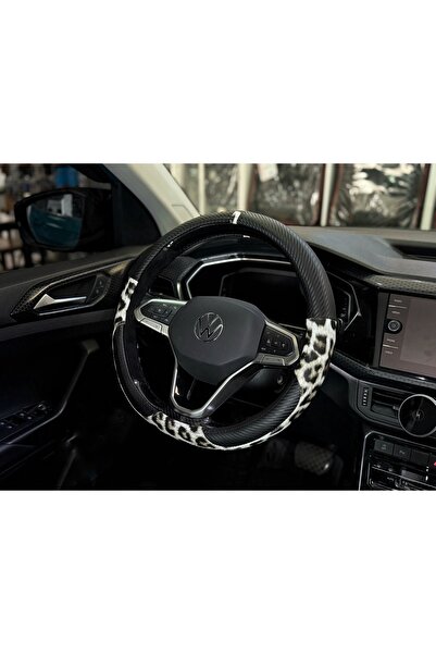 MCT Aksesuar Tüm Araçlara Uyumlu Geçmeli Karbon Leopar Direksiyon Kılıfı