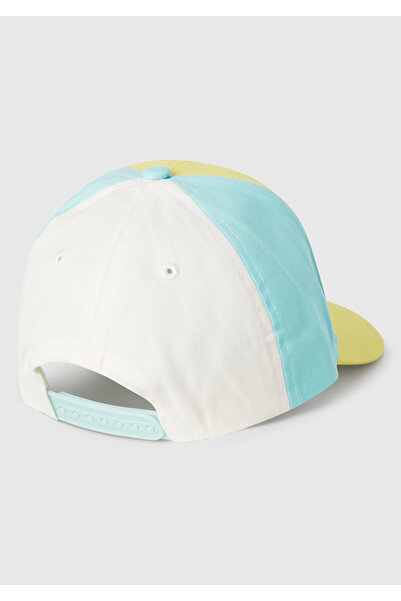 United Colors of Benetton Erkek Çocuk Sarı Peanuts Baskılı Renk Bloklu Kep Şapka