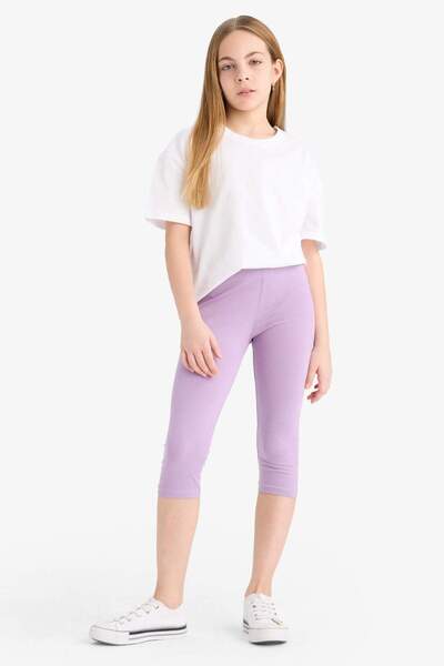 DeFacto Girl's Midi Basic Plain Leggings B5656A824Sm