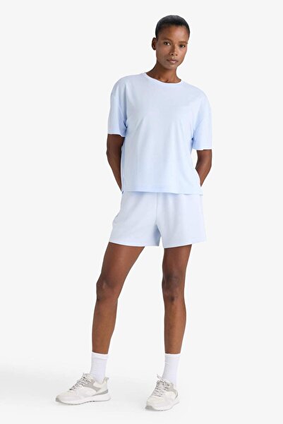 DeFacto Tricou cu mânecă scurtă modal cu decolteu larg și oversize DeFactoFit E2932AX25SM