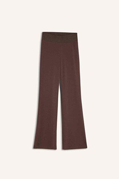 DeFacto Coool Flare Fit Παντελόνι με ελαστική μέση με ραβδώσεις E0628AX25SP