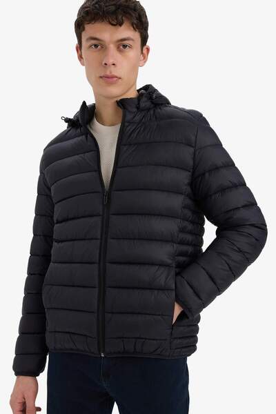 DeFacto Slim Fit Kapüşonlu Su İtici Isı Yalıtımlı Şişme Mont N4661AZ20AU