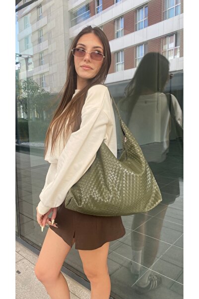 yako Verona Knitted Textured Casual and Large Volume Women's Shoulder Bag (: ...