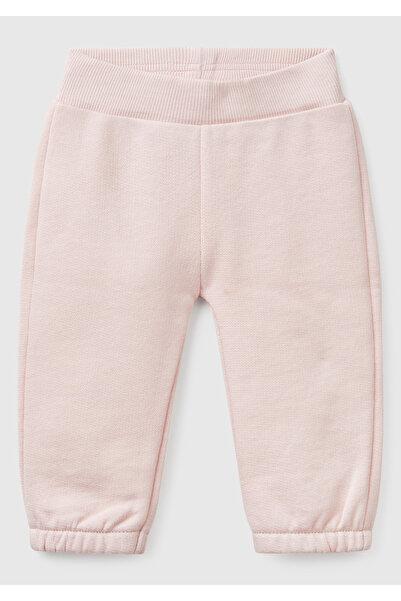 United Colors of Benetton Baby Dusty Pink Sweatpants with Rabbit Detail on th...