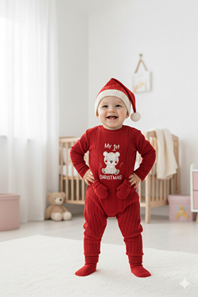 cskticaret ANNE BEBEK UNISEX 0-3 AY CHRİSTMAS AYICIK 5'Lİ SET YENİDOĞAN