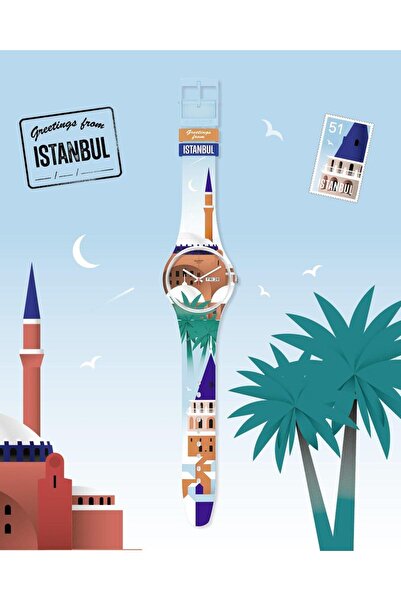 Swatch Suoz719 a City of a Hundred Names Unisex Wristwatch