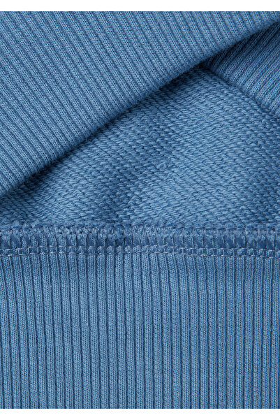 United Colors of Benetton Hanorac pentru băiat, albastru, cu imprimeu grafic, cu mâneci duble, cu decolteu