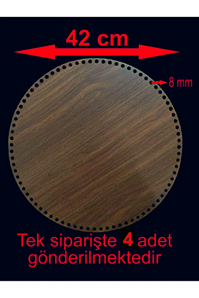 ASUDE HEDİYELİK Drveni orah 42 cm 4 komada Bambus pladnja za pletenje Supla p...