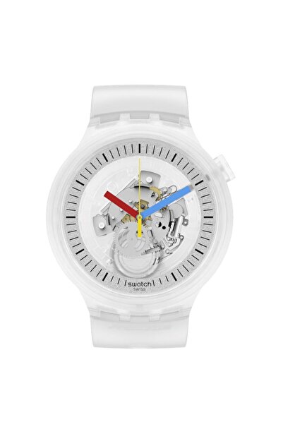 Swatch Sb01K100 Clearly Bold Unisex Wristwatch