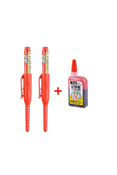 Choice red 2pen 1ink 45mm Waterproof Deep Hole Marker Pens Long Nib Head Carp...