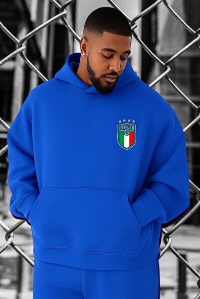 E-ROMA Hanorac supradimensionat cu imprimeu ITALY TEAM