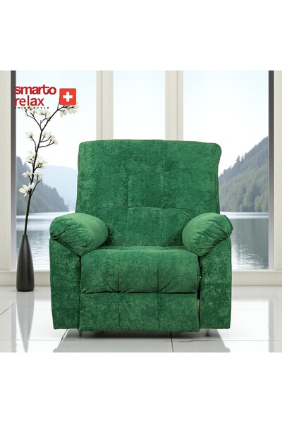 Smarto relax Ticino Manuel mekanizmali Ergonomik TV Koltuğu Berjer – Kadife/Ş...