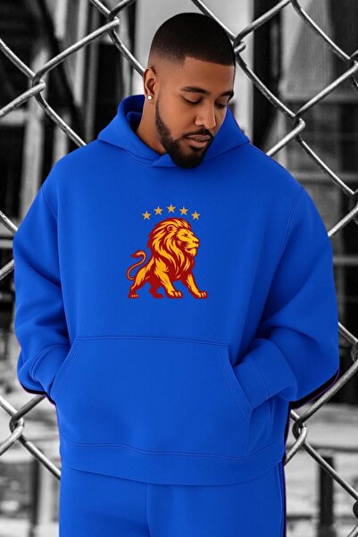 DM DOLCE MORE Hanorac supradimensionat cu imprimeu de leu