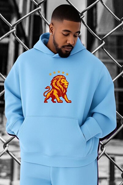 DM DOLCE MORE Hanorac supradimensionat cu imprimeu de leu