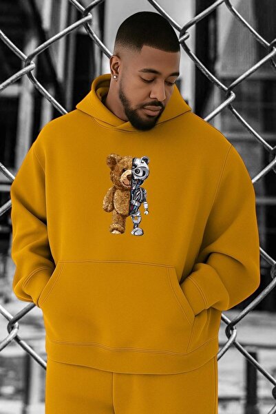 DM DOLCE MORE Hanorac supradimensionat cu imprimeu robotic