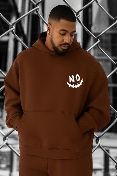 DM DOLCE MORE سويت شيرت بوجه مبتسم بدون طباعة مقاس كبير