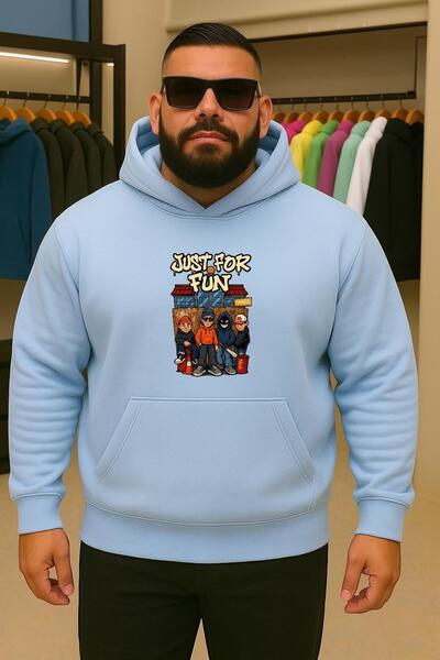 DM DOLCE MORE سويت شيرت مقاس كبير مع طباعة شكلية