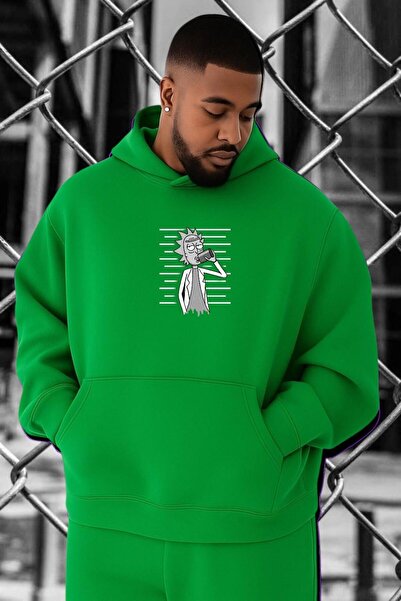 DM DOLCE MORE سويت شيرت كبير الحجم مطبوع عليه ريك مورتي