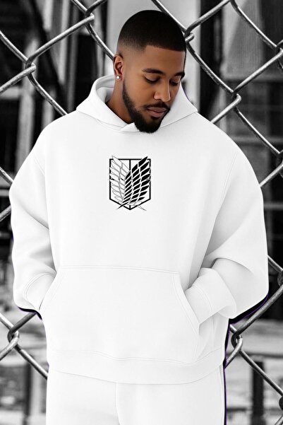 DM DOLCE MORE سويت شيرت مقاس كبير مطبوع عليه تيتان