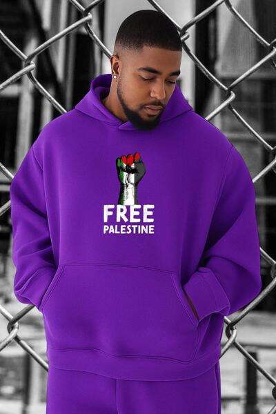 DM DOLCE MORE Hanorac supradimensionat cu imprimeu FREE FREE PALESTINE