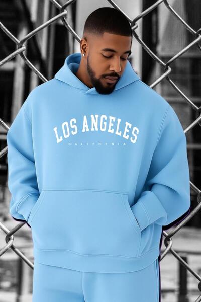 DM DOLCE MORE Hanorac supradimensionat cu imprimeu LOS ANGELES