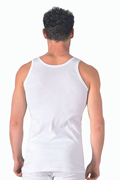 ÖZKAN underwear Özkan 11406 - 3 Pack Men's Thick Strap Flexible Comfortable Cotton Rib Tank Top