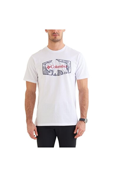 Columbia CS0377 CSC M ROAM HEX GRAPHIC SS TEE Λευκό