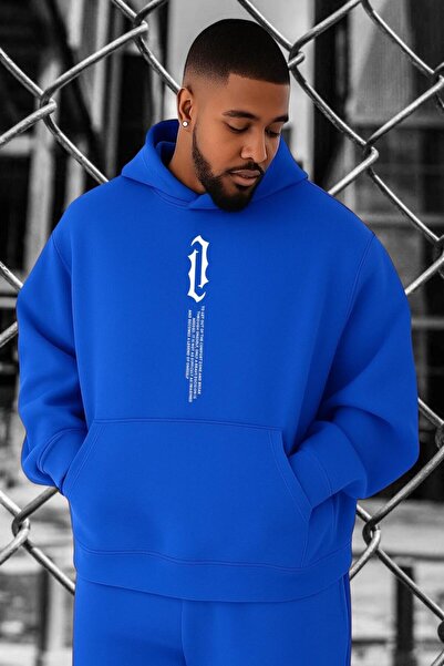 E-ROMA Hanorac de mărime mare cu imprimeu cu text