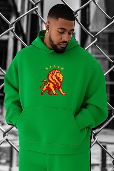 DM DOLCE MORE Hanorac supradimensionat cu imprimeu de leu