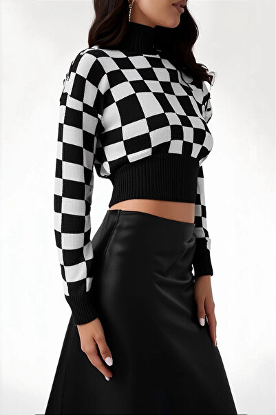 hazelin Women's Plain Black Satin Finished Midi Length Skirt with Elastic Waist Hzl23s-bd1101471