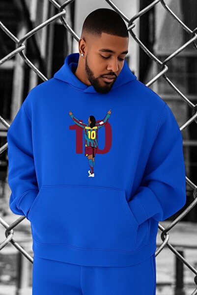 DM DOLCE MORE Hanorac de mărime mare cu imprimeu fotbal, mărimea 10