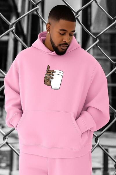 E-ROMA KAHVE BASKILI BÜYÜK BEDEN SWEATSHIRT