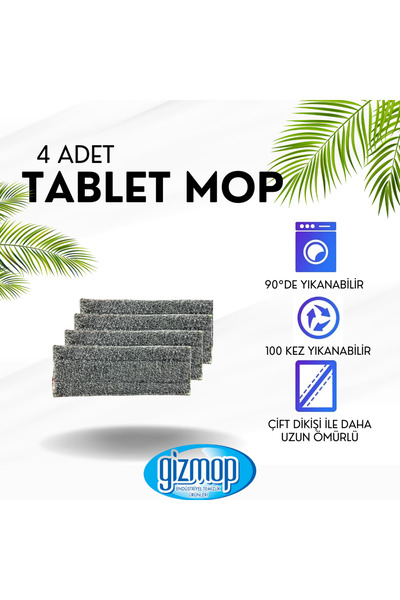 Gizmop Tablet Mop Microfiber Yedek Mop 4 Adet